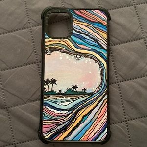 Casetify case, with abstract ocean wave design